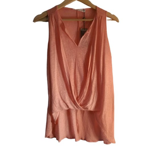 Anthropologie Tops - Lola & Sophie Coral Surplus Wrap Top